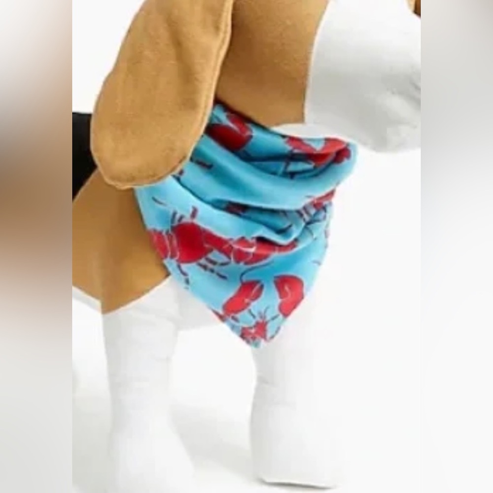 Dog Bandana Organic Bandana JCrew Crewmutts New Blue & Red Lobster Bandana